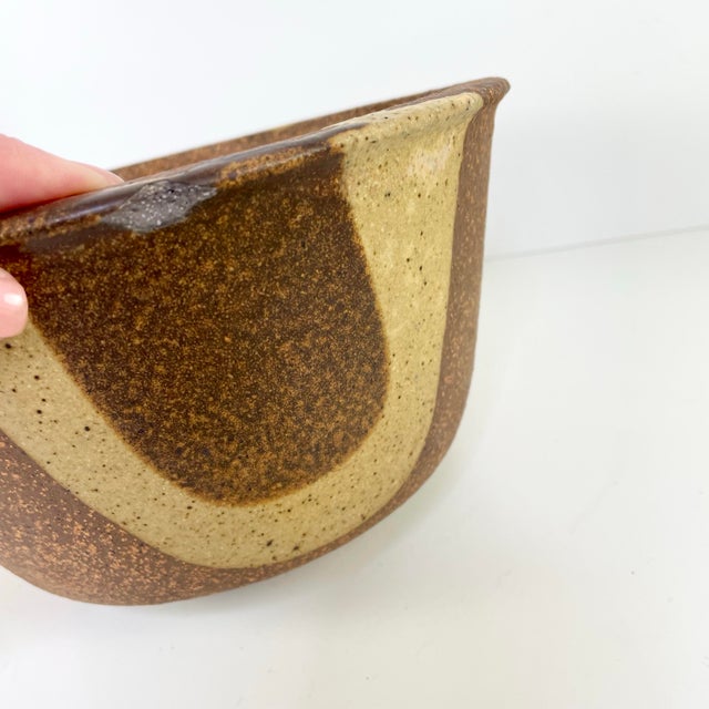 1960s Vintage David Cressey Terra Major Stoneware Planter Bowl For Sale - Image 5 of 12