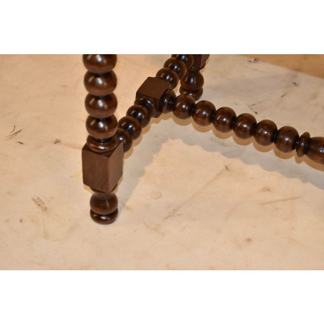 Brown 19th Century English Oak Bench With Arms For Sale - Image 8 of 8