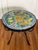 Italian Hand-Painted Ceramic Tile Top Bistro, Side Table With Wrought Iron Base, 1950s For Sale - Image 4 of 15
