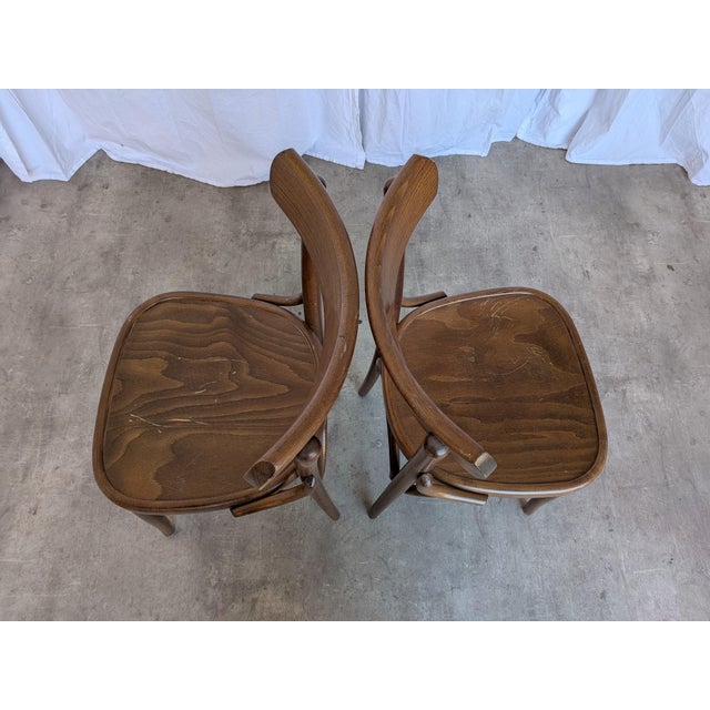 Mid-Century Bistro Style Dining Chair in Wood, Former Yugoslavia, 1970s For Sale - Image 9 of 18