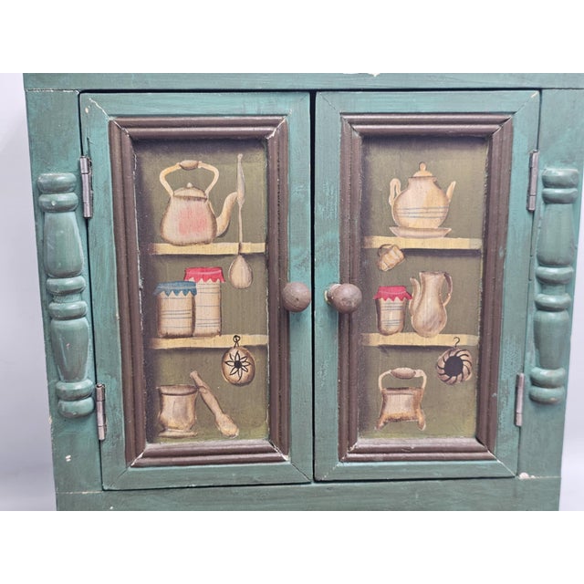 Folk Wooden Kitchen Cabinet, 1960s For Sale - Image 6 of 10