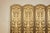 Wood Vintage Four-Panel Screen with Gilt Renaissance-Style Scroll and Urn Motifs For Sale - Image 7 of 18