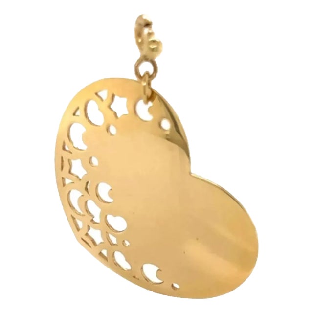 Pasquale Bruni 18k Yellow Gold Cut Out Heart Charm Pendant For Sale