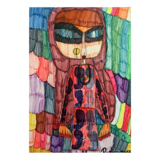 Rudina, Colorful Composition, Artwork on Paper For Sale