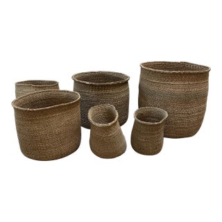 Iringa Woven Baskets, Set of 6 For Sale