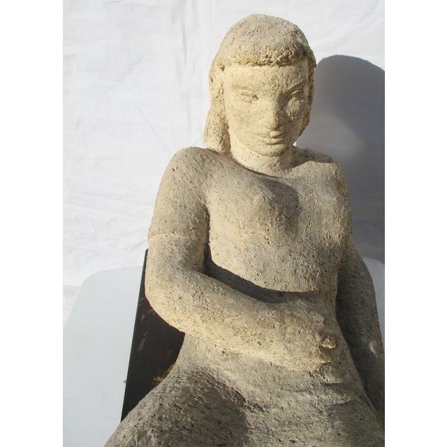 Berta Margoulies MCM Concrete Sculpture of Reclining Woman For Sale In New York - Image 6 of 15