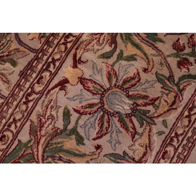 Shabby Chic Art Nouveau 1990's Pak-Persian Gray/Gray Wool Rug - 9'0'' X 12'4'' For Sale - Image 3 of 10