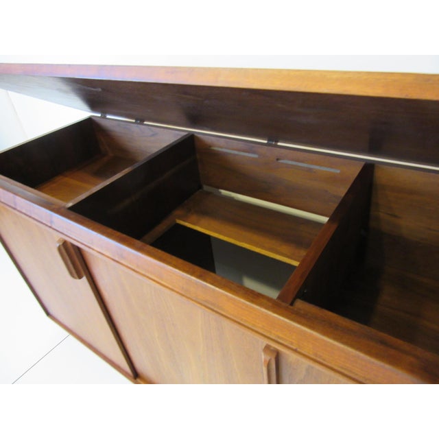 Stereo Record Walnut Credenza by Barzilay Chairish