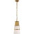 Robinson Medium Pendant in Hand-Rubbed Antique Brass with White Glass Designer: Thomas O'Brien Canopy: 4.5" Round...