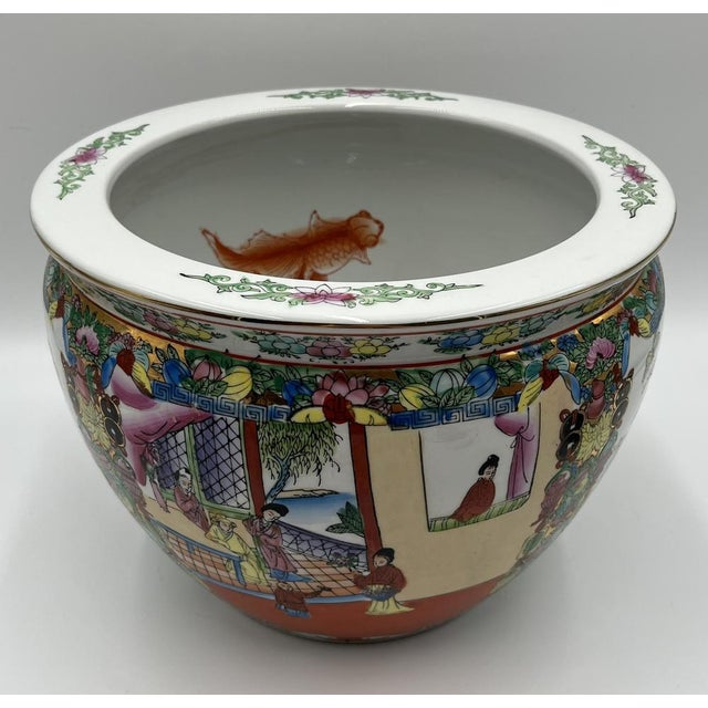 Hand-Painted Porcelain Fish Tank, 1890s For Sale - Image 6 of 15