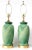 Modern Lamp Pair Green Palm Tree Leaves For Sale - Image 3 of 12