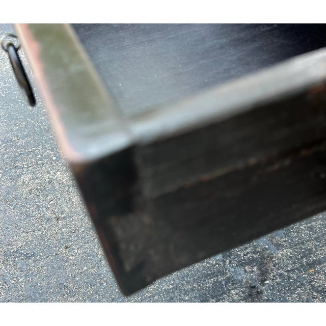 Vintage Asian Black Coffee Table With Drawers For Sale - Image 10 of 12