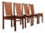 Vintage Walnut and Leather Chairs by Ilmari Tapiovaara for La Permanente, 1960s, Set of 4 For Sale