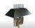 Raymor - Attributed - Chrome Black Metal Original Glass Cylinder Rectangular Shade Lamp.