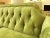 Hollywood Regency Mid-Century Modern Chartreuse Velvet Sofa For Sale - Image 3 of 8