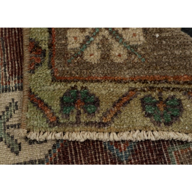 Turkish Mini Rug Oriental Hand Knotted Vintage Rug 1'7" x 2'11" #21274 For Sale In Houston - Image 6 of 8