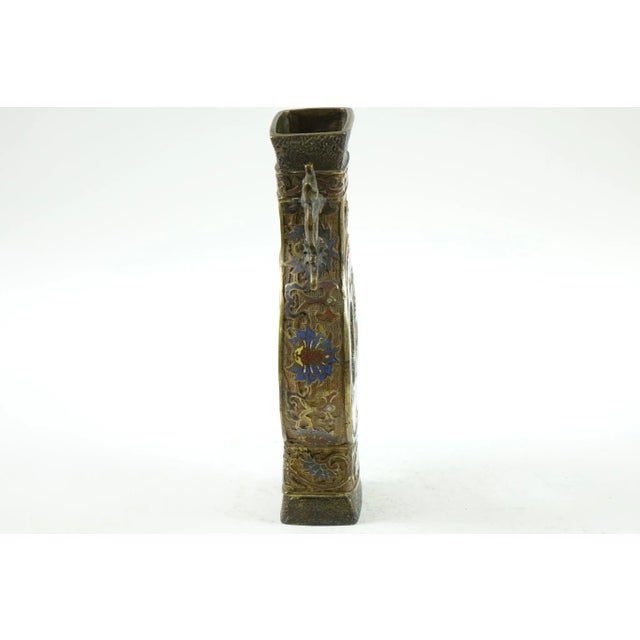 18th Century 18th Century Antique Chinese Enameled Bronze Vase For Sale - Image 5 of 5