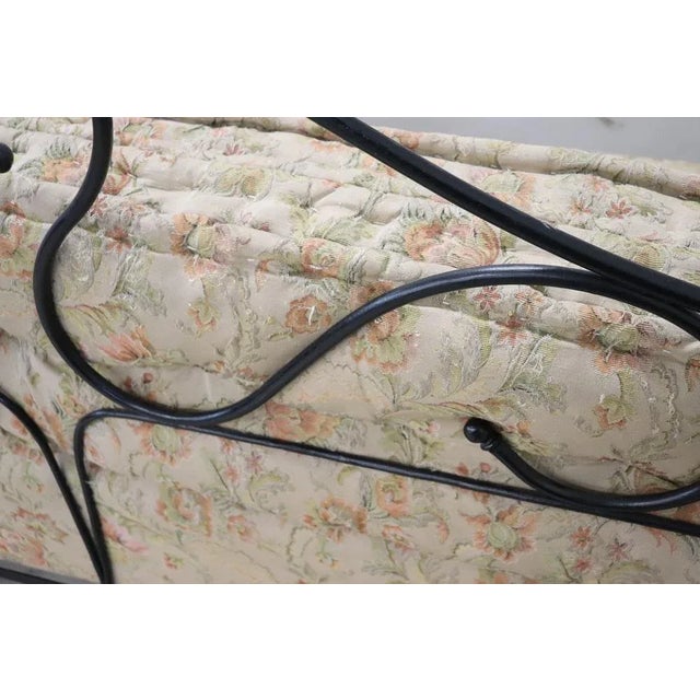 Rare italian antique large settee, late 19th century. The settee is made of solid iron. The iron has a refined and...