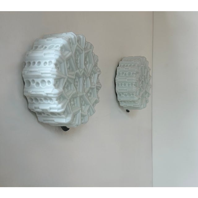 Vintage Opaline Glass Wall Sconces, Sweden, 1960, Set of 2 For Sale - Image 9 of 9