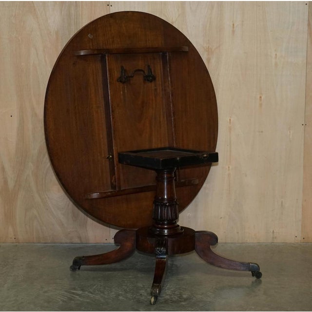 William IV Hardwood & Green Leather Library Dining Table, 1830s For Sale - Image 17 of 18