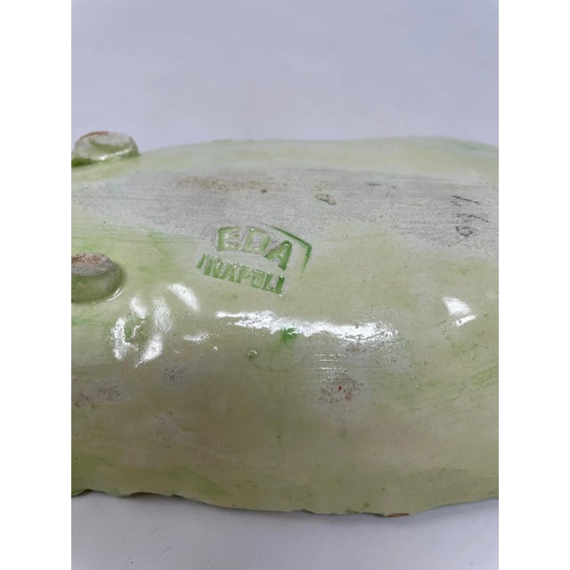 19thC Italian Soft Paste Cabbage Leaf Celery Dish With Radish. Napoli Eda For Sale - Image 12 of 12