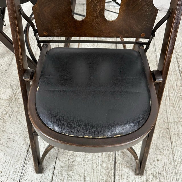 Brown Louis Rastetter and Sons Wooden Folding Chair For Sale - Image 8 of 12