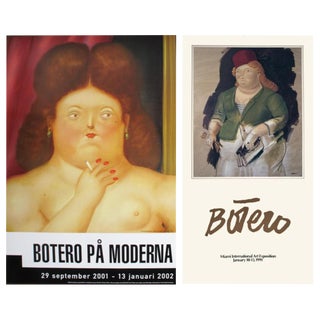 Bundle- 2 Assorted Fernando Botero Exhibition Posters For Sale