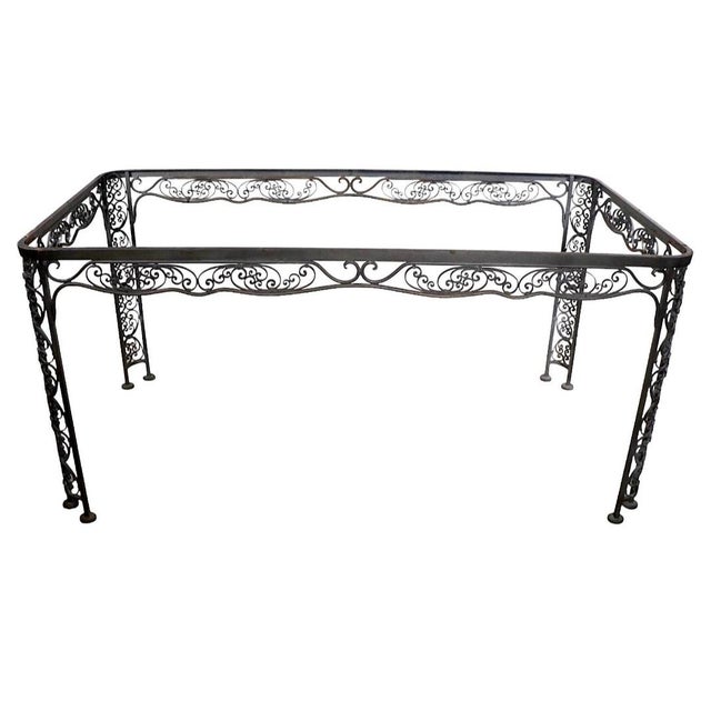 1950s 1950s Set of Four Vintage Wrought Iron Chairs With Matching Table For Sale - Image 5 of 5