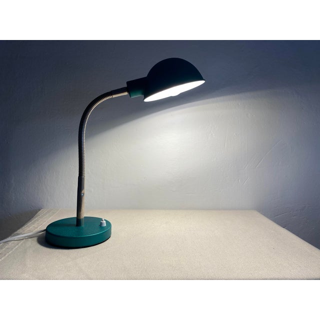 Mid-Century Modern Adjustable Gooseneck Desk Lamp in Emerald Green, 1960s For Sale - Image 4 of 18