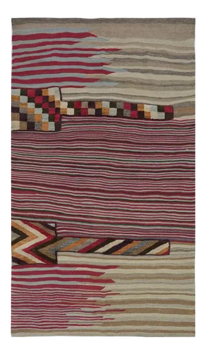 Handwoven Scandinavian Style Persian Kilim Area Rug - 4′2" × 7'5″