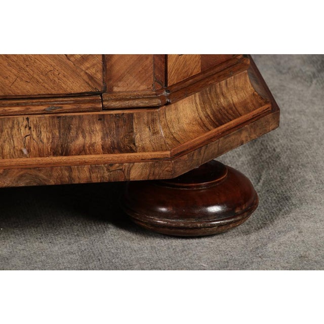 Brown Small Antique Baroque Cabinet in Walnut, 1750 For Sale - Image 8 of 18