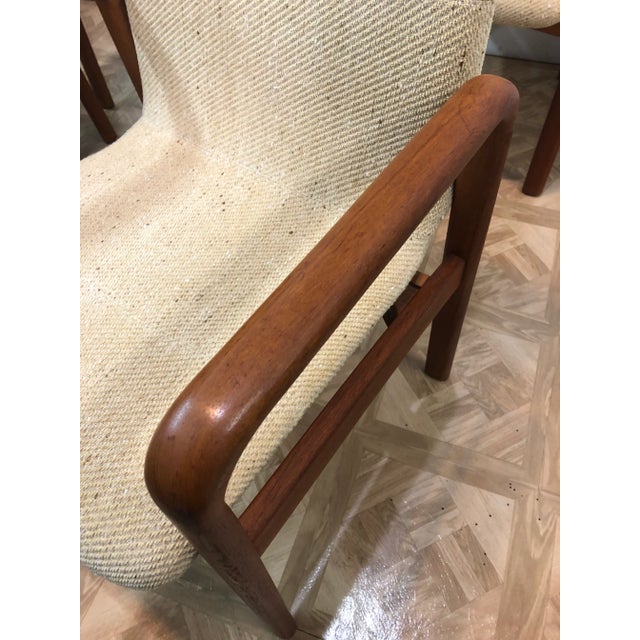 Set of Four 1970s Dyrlund Teak High Back Arm Chairs For Sale In Chicago - Image 6 of 13