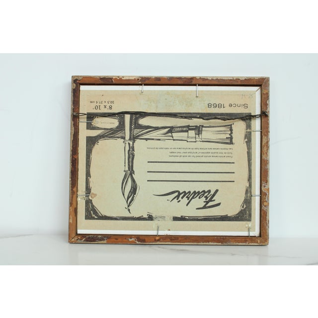 1960s Signed Still Life Oil on Canvas Board Tiger Lily/8"x10" For Sale - Image 5 of 5