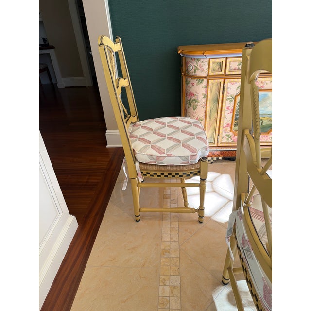 Early 20th Century McKenzie Childs Dining Chairs set of 6 For Sale - Image 4 of 6