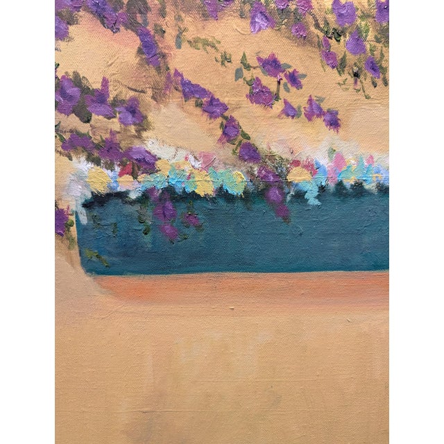 Contemporary Floral Park Cafe - Oil on Canvas 24"x30" For Sale - Image 3 of 7