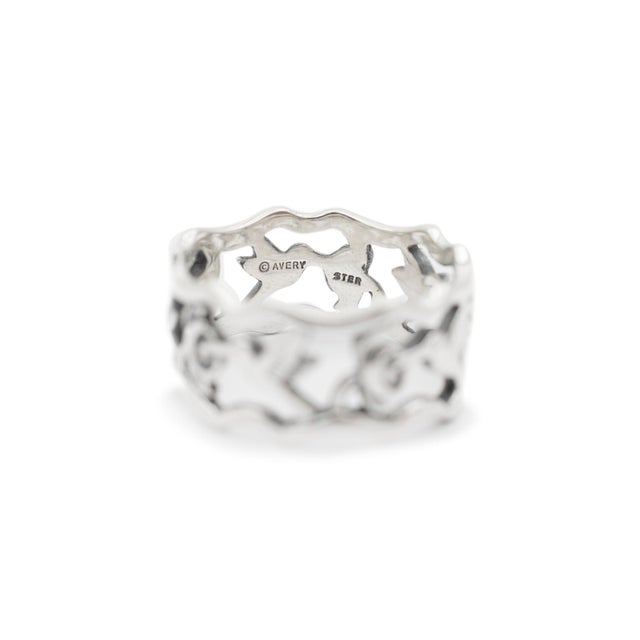 Modern James Avery 925 Sterling Silver Retired Humming Bird Eternity Cocktail Ring Size 7 For Sale - Image 3 of 6