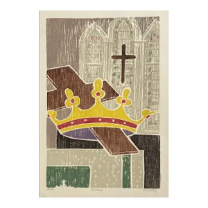 Jane Eddy Gratsye Woodblock Print