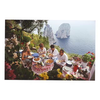 Slim Aarons, Dining Al Fresco on Capri, 1980, C-Print Portrait Photograph For Sale