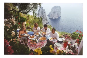 Slim Aarons, Dining Al Fresco on Capri, 1980, C-Print Portrait Photograph
