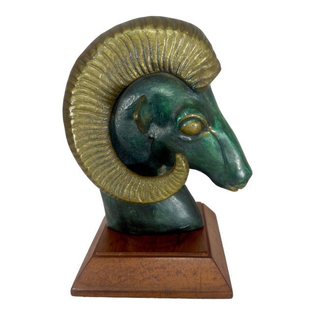 Vintage Mid-Century Modern Patinated Brass / Bronze Figurine For Sale