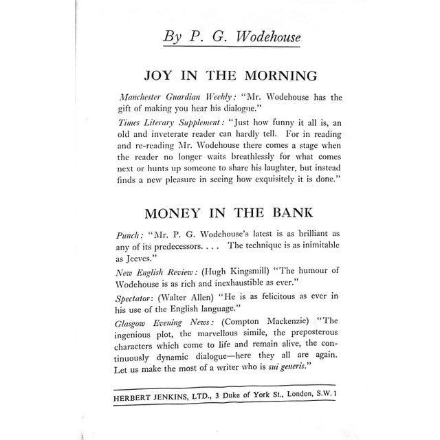 Mid 20th Century "Full Moon" Wodehouse, p.g. For Sale - Image 5 of 7