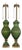 Marbro Murano Glass Lamps Green For Sale