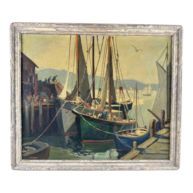 Henry J. Billings (Massachusetts/Georgia/Maine, B. 1894), Rockport, Oil on Canvas For Sale