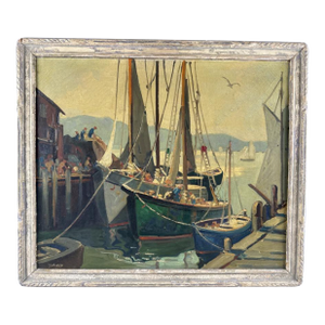 Henry J. Billings (Massachusetts/Georgia/Maine, B. 1894), Rockport, Oil on Canvas