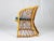 Wood Rush, Rattan and Blue Velvet Armchair, 1960s For Sale - Image 7 of 13