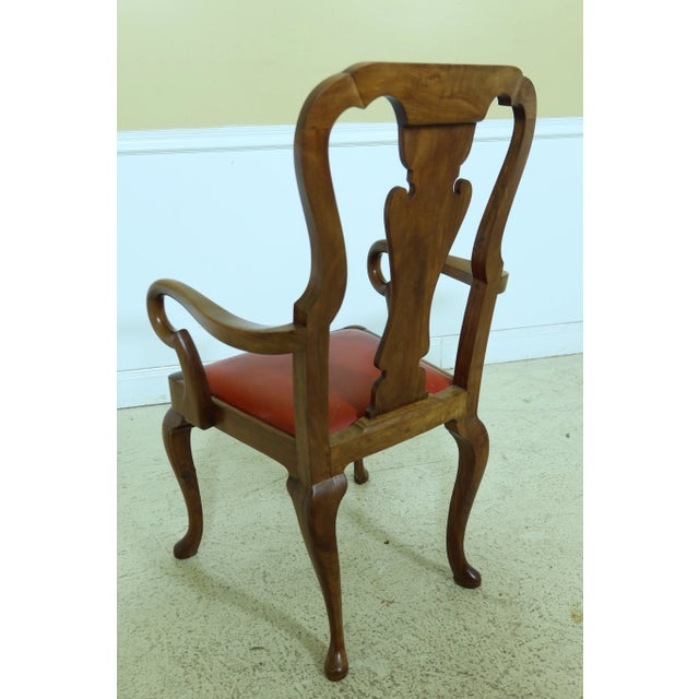 Set of 8 Solid Walnut Bench Made English Style Dining Chairs For Sale In Philadelphia - Image 6 of 13