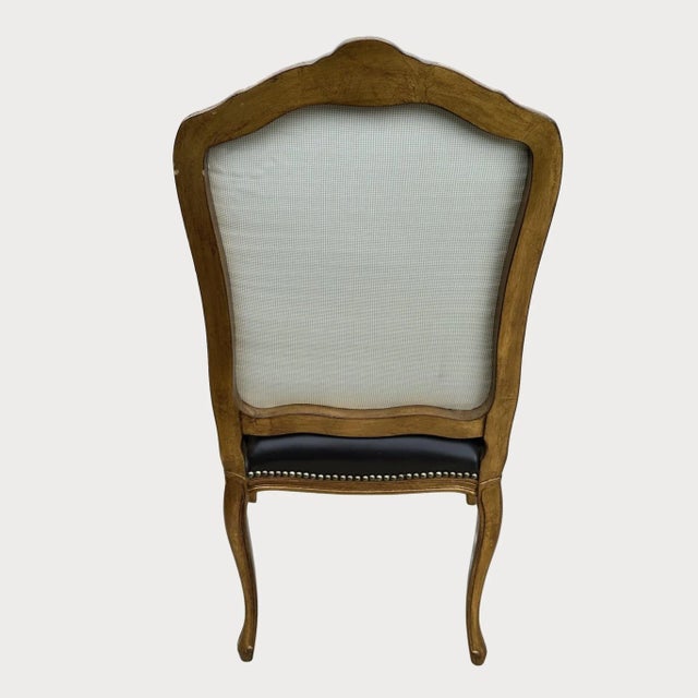 1980s Vintage Chateau d'Ax Louis XV Style Bergère Arm Chair For Sale - Image 5 of 7