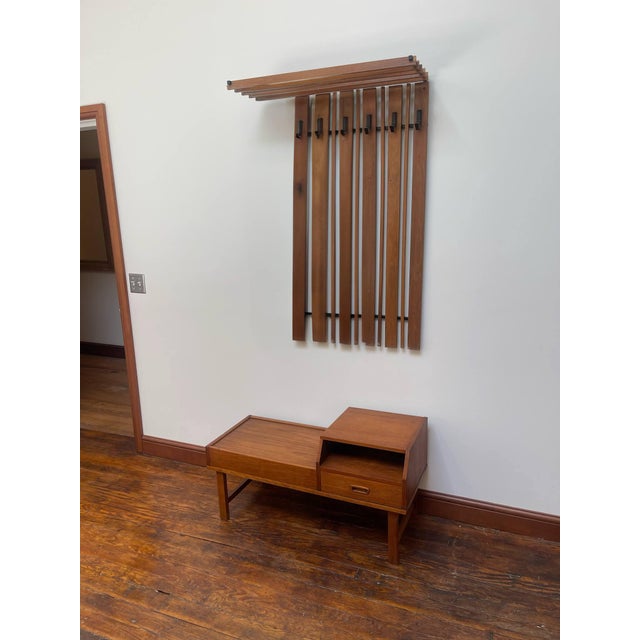 Step back in time with this charming and highly functional vintage Mid-Century Modern Gossip Table, often referred to as a...