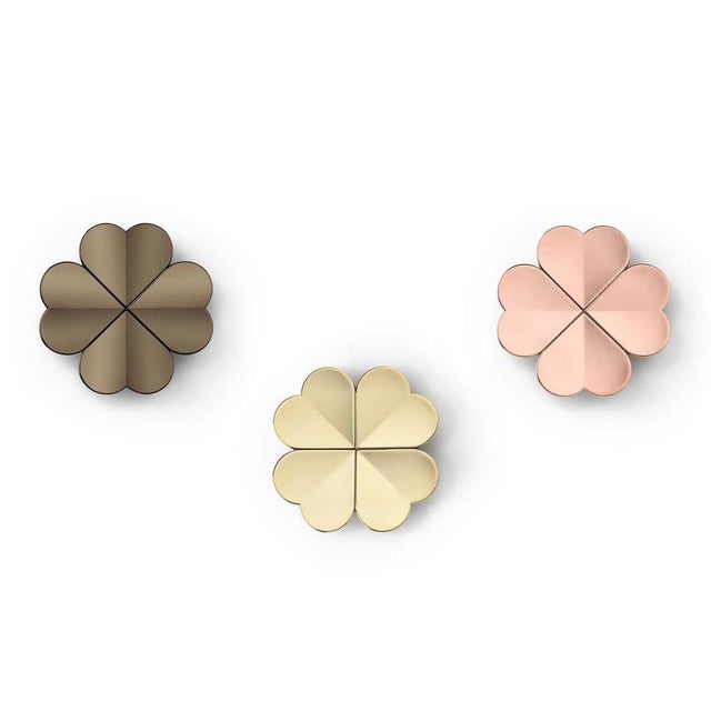 Contemporary Lucky Brown Burnished Brass Single Coat Hook by Richard Hutten For Sale - Image 3 of 4