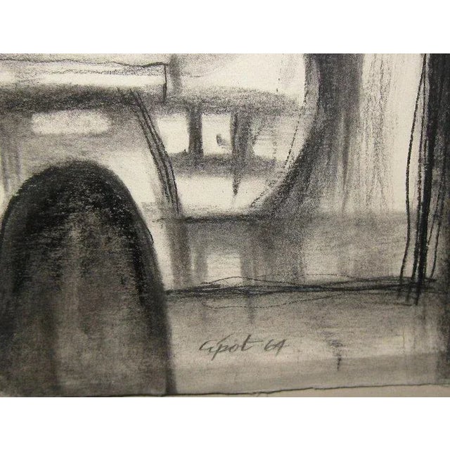 Abstract Expressionism 1964 City Architecture Graphite Abstract Expressionist Drawing by John Cipot For Sale - Image 3 of 9